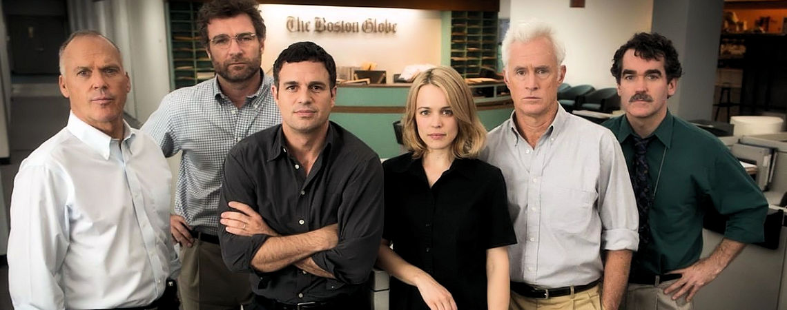 Michael Keaton, Liev Schreiber, Mark Ruffalo, Rachel McAdams,  John Slattery, Brian d'Arcy James | "Spotlight" (2015)