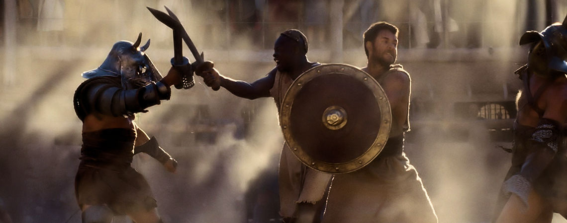 Russell Crowe, Djimon Hounsou  | "Gladiator" (2000) *