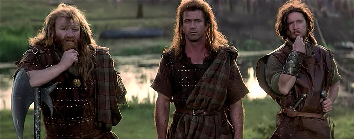 Brandon Gleeson, Mel Gibson, David O'hara | "Braveheart" (1995) **